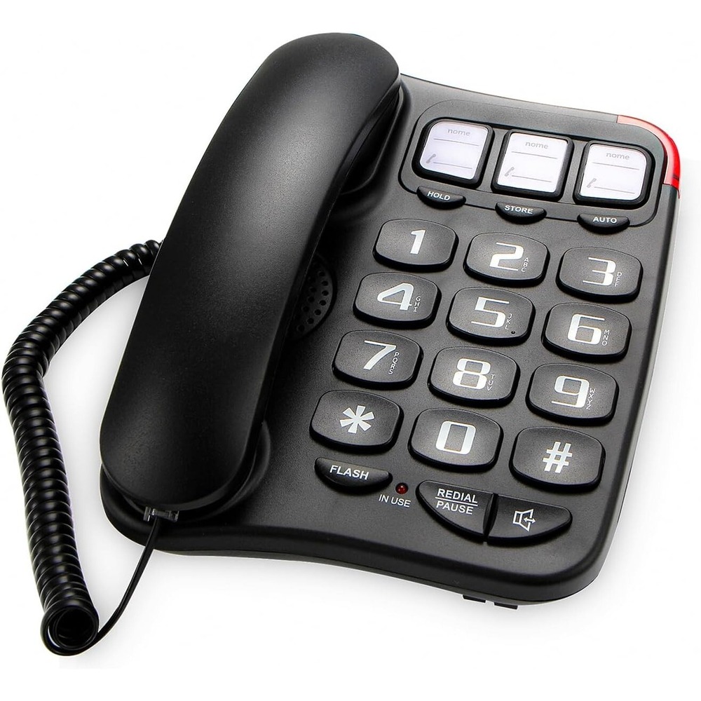 Senior Corded Phone Large Buttons Photo Speed Dial Speakerphone Volume Boost Ale